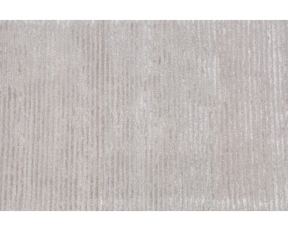 Pasargad Edgy Collection Hand-Tufted Bamboo Silk/Wool Area Rug - Silver/Gray, 30" x 96" (pvny-11 rnr 2.6x8)