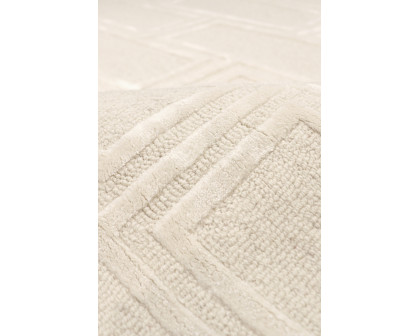 Pasargad Edgy Collection Hand-Tufted Bamboo Silk/Wool Area Rug - Ivory, 117" x 165" (pvny-23 10x14)