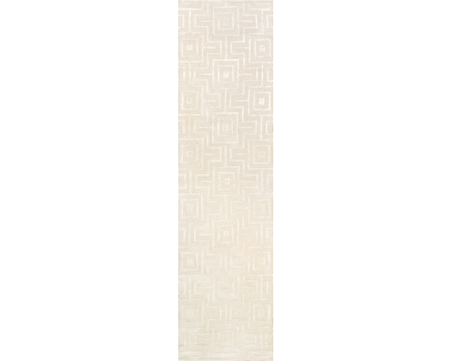 Pasargad - Edgy Collection Hand-Tufted Ivory BSilk and Wool Area Rug PVNY-24