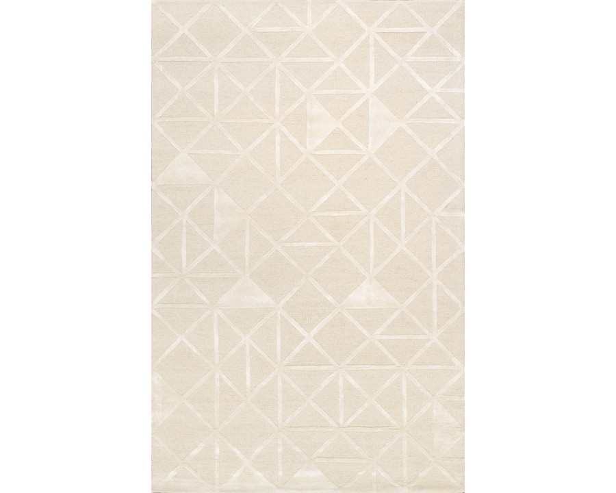 Pasargad Edgy Collection Hand-Tufted Bamboo Silk/Wool Area Rug - Ivory, 117" x 165" (pvny-25 10x14)