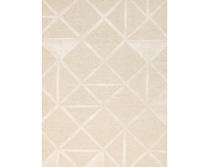 Pasargad Edgy Collection Hand-Tufted Bamboo Silk/Wool Area Rug - Ivory, 117" x 165" (pvny-25 10x14)