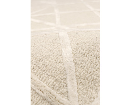 Pasargad Edgy Collection Hand-Tufted Bamboo Silk/Wool Area Rug - Ivory, 117" x 165" (pvny-25 10x14)