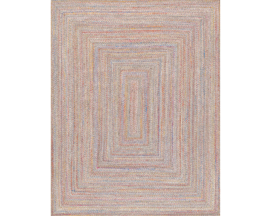 Pasargad Lagos Collection Hand Braided Poly Fabric Area Rug - Multi, 120" x 168" (py-01 10x14)