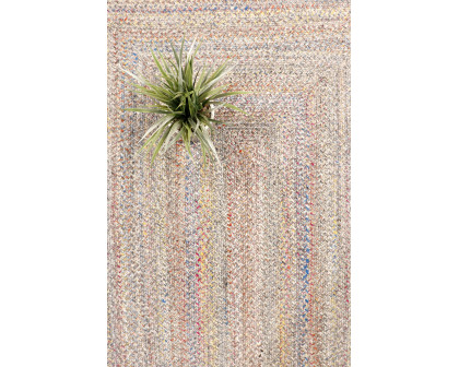 Pasargad Lagos Collection Hand Braided Poly Fabric Area Rug - Multi, 120" x 168" (py-01 10x14)