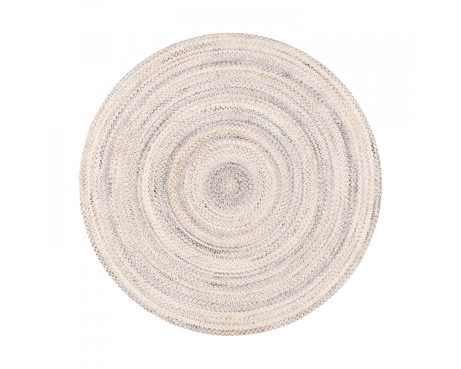 Pasargad Lagos Collection Handmade Poly Fabric Area Rug - Ivory, 60" x 60" (py-02 5x5)