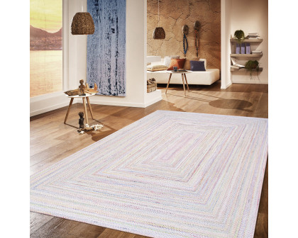 Pasargad Lagos Collection Handmade Poly Fabric Area Rug - Multicolor, 48" x 72" (py-03b 4x6)