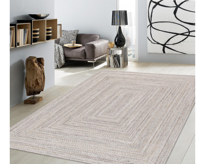 Pasargad Lagos Collection Handmade Poly Fabric Area Rug - Gray/Multi, 120" x 168" (py-04 10x14)