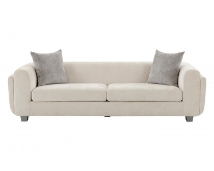 Pasargad - Bergamo Ivory Fabric Sofa with 2 Pillows Included