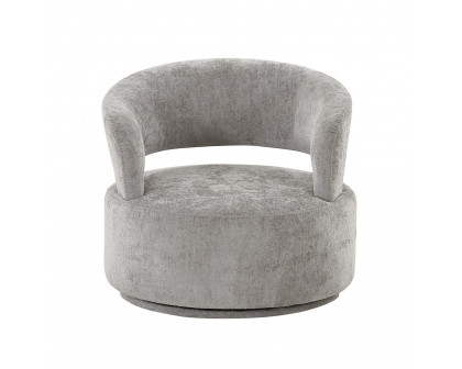 Pasargad - Piagia Upholstered Swivel Base Barrel Chair