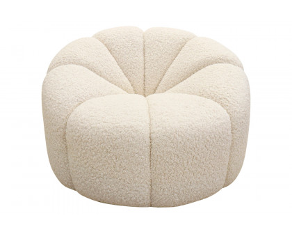 Pasargad™ Pompeii Cream Poly Fabric Lounge Chair