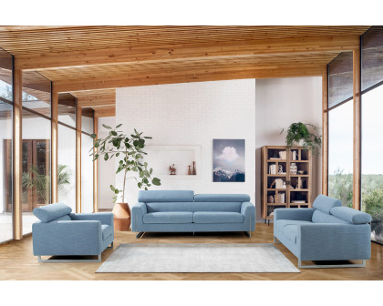 Pasargad - Serena Modern Blue Loveseat