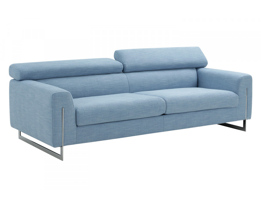 Pasargad - Serena Modern Blue Sofa with Silver Leg