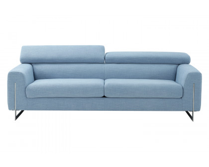 Pasargad - Serena Modern Blue Sofa with Silver Leg