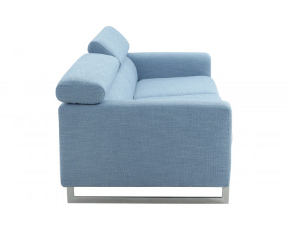 Pasargad - Serena Modern Blue Sofa with Silver Leg