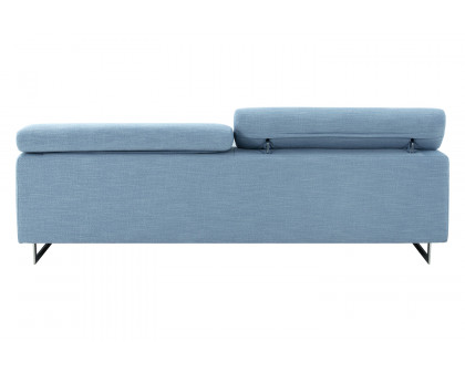 Pasargad - Serena Modern Blue Sofa with Silver Leg