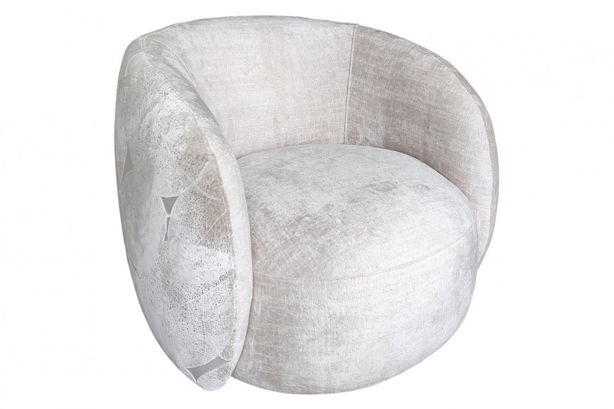 Pasargad™ Napoli Collection Modern Swivel Armchair