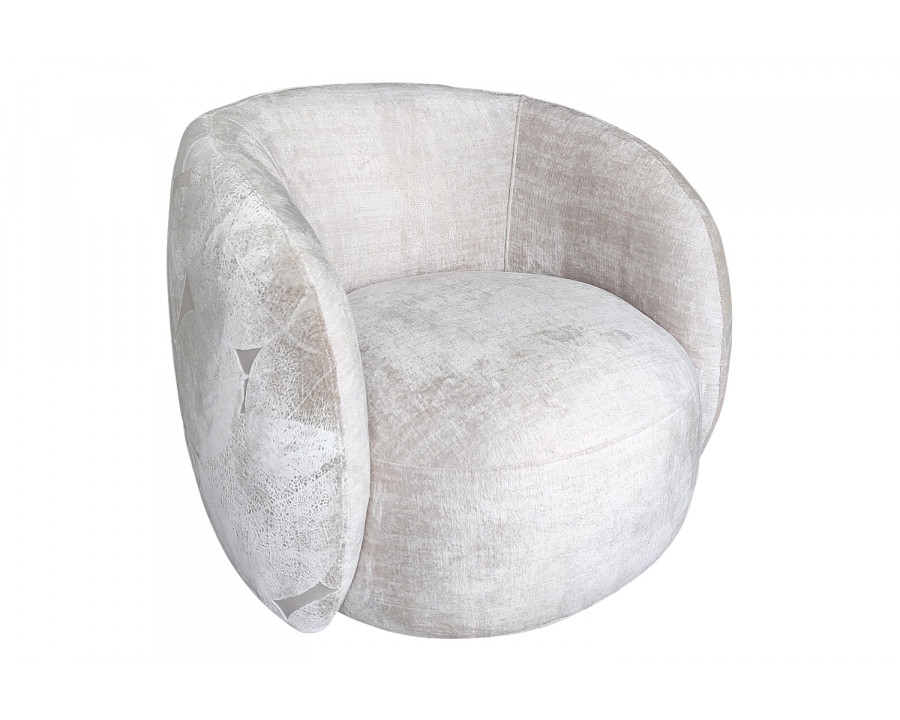 Pasargad - Napoli Collection Modern Swivel Armchair