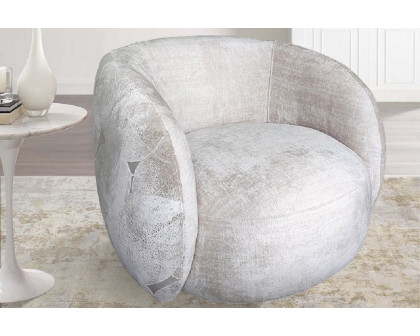 Pasargad™ Napoli Collection Modern Swivel Armchair