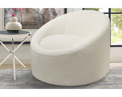 Pasargad™ Sienna Collection Modern Swivel Chair - White