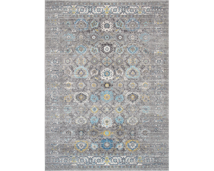 Pasargad Chelsea Collection Power-Loomed Polypropylene/Polyester Area Rug - Silver, 48" x 72" (rc-5586ss 4x6)