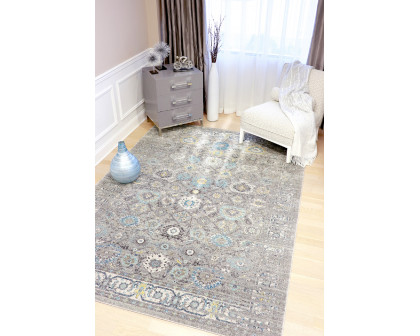 Pasargad Chelsea Collection Power-Loomed Polypropylene/Polyester Area Rug - Silver, 48" x 72" (rc-5586ss 4x6)