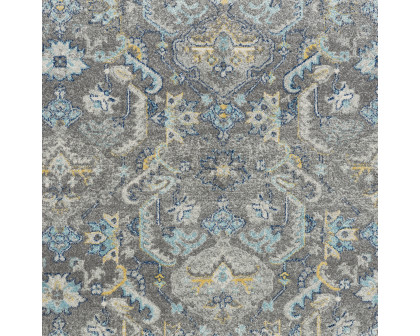 Pasargad Chelsea Collection Power-Loomed Polypropylene/Polyester Area Rug - Gray/Ivory, 79" x 108" (rc-5587gw 7x9)