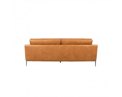 Pasargad Kimberly 3 Seater Sofa - Brown, Leather