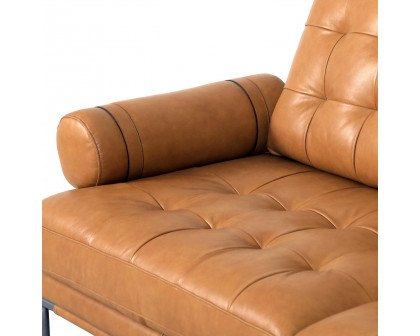 Pasargad Kimberly 3 Seater Sofa - Brown, Leather