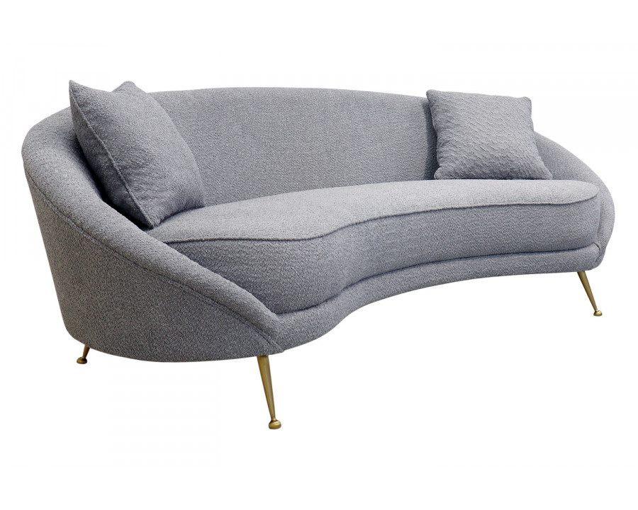 Pasargad - Luna Collection Textured Fabric Curved Sofa