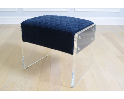 Pasargad - Tribecca Collection Velvet Stool