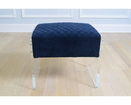 Pasargad - Tribecca Collection Velvet Stool