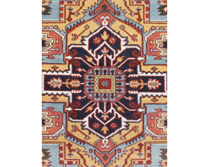 Pasargad - Serapi Collection Hand-Knotted Wool Area Rug in L. Blue/Ivory, 109" x 142" (T-111 9x12)