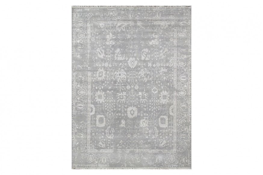 Pasargad™ Transitional Collection Hand-Knotted Silk and Wool Area Rug 96'' x 122'' (VASE-2 8X10)