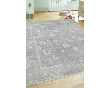 Pasargad™ Transitional Collection Hand-Knotted Silk and Wool Area Rug 96'' x 122'' (VASE-2 8X10)