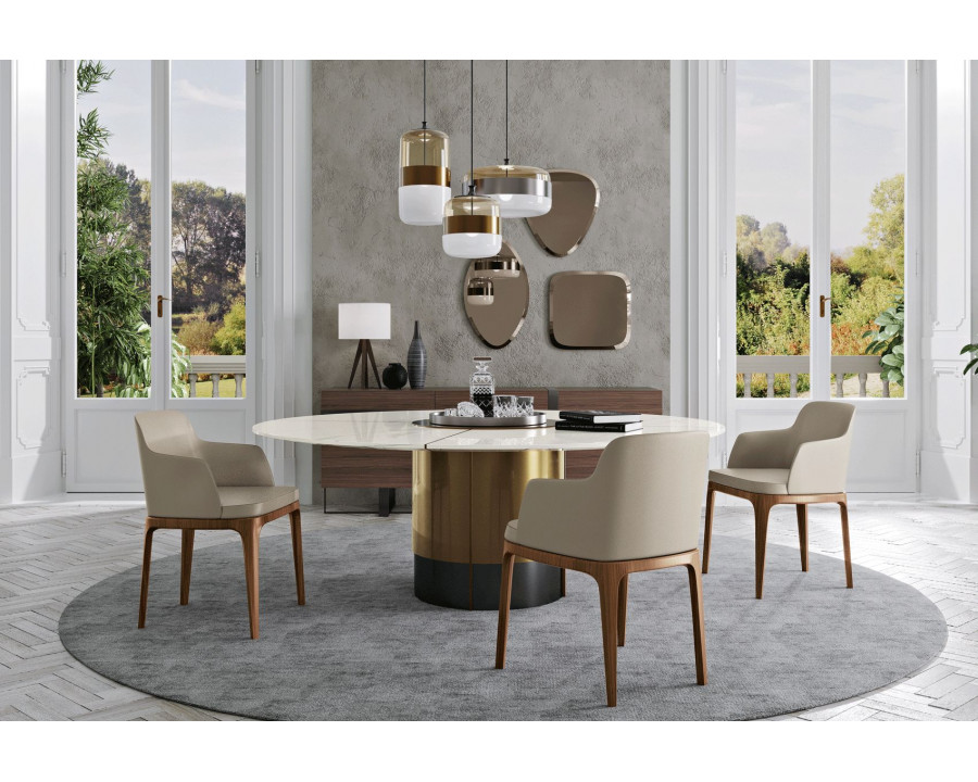 Piermaria - Leandro Dining Table with Sienna Chairs Set