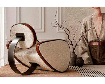 Plyus - Nautilus Chair in Fabric/Wood