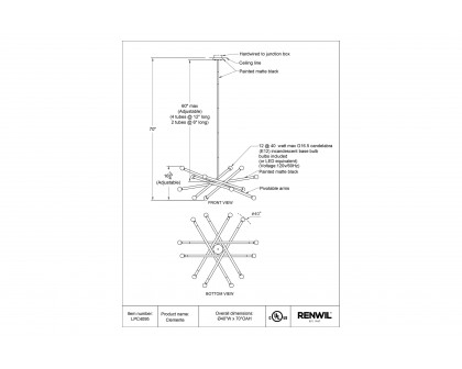 Renwil - Clemente Pendant Lighting