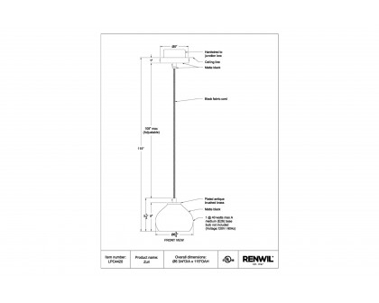 Renwil™ - Zuri Pendant Lighting