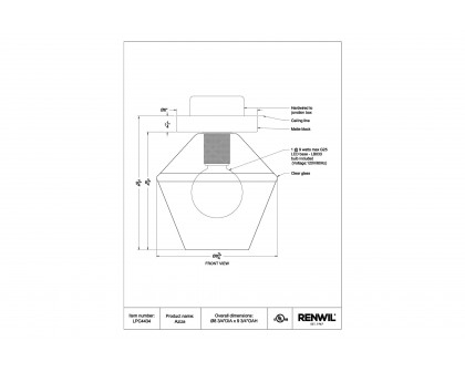 Renwil - Aziza Flush Mount Lighting