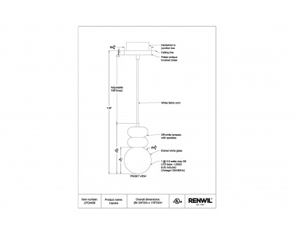 Renwil - Candra Pendant Lighting