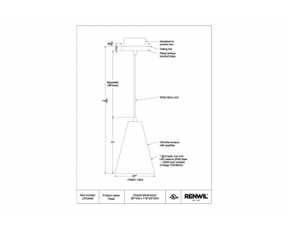 Renwil™ - Paula Pendant Lighting