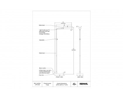 Renwil - Fadia Floor Lamp