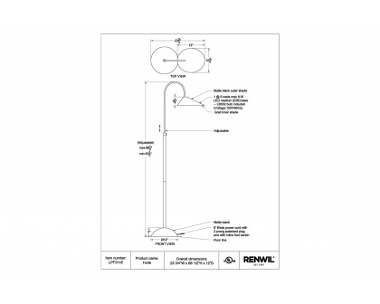 Renwil - Forte Floor Lamp