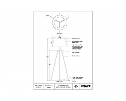 Renwil - Bridget Floor Lamp