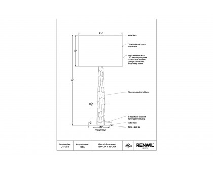 Renwil - Citra Table Lamp