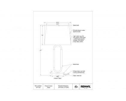 Renwil - Alaya Table Lamp