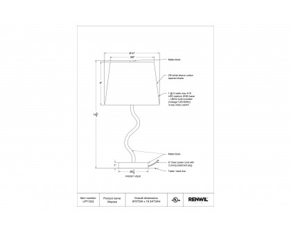 Renwil - Mayssa Table Lamp