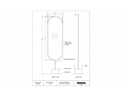 Renwil™ - Taio Floor Mirror