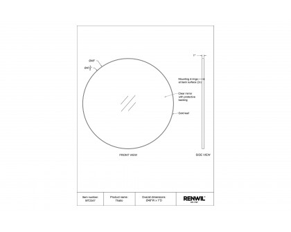 Renwil™ - Thallo Wall Mirror