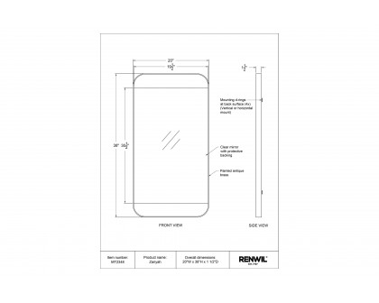 Renwil™ - Zariyah Wall Mirror